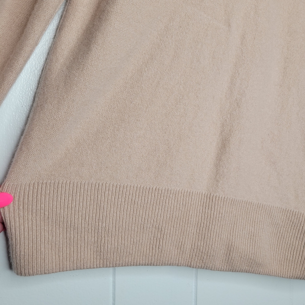Neiman Marcus The Cashmere Collection V Neck Pullover Blush Pink Sweater LG - Picture 5 of 10